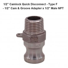 1/2" Camlock Type F 304 SS
